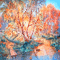 soave background animated autumn forest water - Nemokamas animacinis gif animuotas GIF