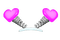 Pink Neon Heart Boppers - gratis png animeret GIF