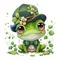 St. Patrick frog - png gratis GIF animado
