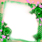 Green/Pink Roses Frame - By KittyKatLuv65 - gratis png geanimeerde GIF