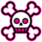 pink skull - png gratis GIF animasi