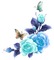 blue roses 2 - png gratis GIF animado