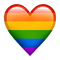 Rainbow pride heart emoji - darmowe png animowany gif