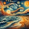 painting landscape background - png gratis GIF animado