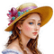 springtimes woman hat vintage spring - Free PNG Animated GIF