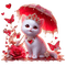 chats fantaisie rose - PNG gratuit GIF animé