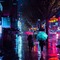 Seoul city rainy day background - Free PNG Animated GIF