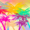 soave background animated summer palm leaves - GIF animé gratuit GIF animé