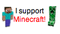 I support minecraft stamp - darmowe png animowany gif