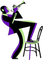 soave jazz art deco man music black purple green - kostenlos png Animiertes GIF