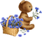 dolceluna bear brown spring flowers - безплатен png анимиран GIF