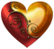 Gold and Red Heart