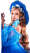 Женщина в голубом - nemokama png animuotas GIF