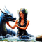 loly33 dragon femme printemps - PNG gratuit GIF animé
