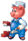 Kaz_Creations Cartoons Cartoon Three Little Pigs - 免费PNG 动画 GIF