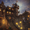 kikkapink background steampunk castle - gratis png animerad GIF