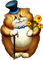 dolceluna spring cat vintage deco funny - png gratis GIF animado