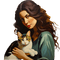 woman cat - png gratis GIF animasi