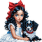 loly33 enfant  chien printemps - Free PNG Animated GIF