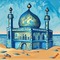 Blue Sandy Palace - Free PNG Animated GIF
