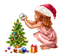 Christmas. Girl. Christmas tree. Leila - Free PNG Animated GIF