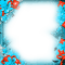 Frame.Flowers.Red.Blue - By KittyKatLuv65 - PNG gratuit GIF animé