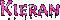 kieran text pink glitter - Nemokamas animacinis gif animuotas GIF