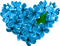 flowers heart--blue - zdarma png animovaný GIF