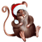 Kaz_Creations Christmas Deco Cartoon Mouse Rat - zadarmo png animovaný GIF