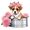 sweet cute puppy - png gratis GIF animado