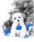 soave dog animals tree chrstmas blue black white - gratis png animerad GIF