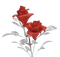 Rosa rossa in argento - png gratuito GIF animata