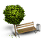 tree,chair, bench - kostenlos png Animiertes GIF