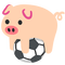 Emoji Kitchen soccer pig - δωρεάν png κινούμενο GIF