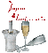 coupe de champagne - GIF animé gratuit