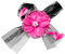 Flower.Bow.Ribbon.Black.Pink - PNG gratuit GIF animé
