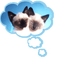 thinking about cat - png gratis GIF animado