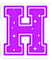 Kaz_Creations Animated Alphabet Purple H - GIF animado grátis Gif Animado