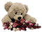 Kaz_Creations Deco Flowers Flower Colours Teddy Bear - png gratis GIF animasi