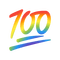 Rainbow 100 emoji source - PNG gratuit GIF animé