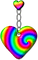 Hanging.Hearts.Rainbow - Free PNG Animated GIF