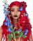 Kaz_Creations Woman-Femme-Flowers - png gratuito GIF animata