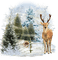 winter deer by nataliplus - PNG gratuit GIF animé