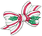 soave deco christmas vintage holly bow pink - PNG gratuit GIF animé