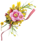 fleur rose ruban