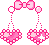dangling pink hearts - GIF animate gratis GIF animata