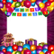 Kaz_Creations Deco Background Frame Happy Birthday - PNG gratuit GIF animé