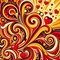 Red and Yellow Swirls and Hearts - nemokama png animuotas GIF