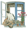 Kaz_Creations Animals Cats Cat Kitten Window - безплатен png анимиран GIF