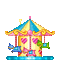 cute pixel carousel - Бесплатни анимирани ГИФ анимирани ГИФ